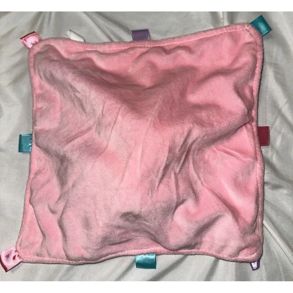 Spot Lovey Security Blanket Dog Pink Textile Ribbons Taggies